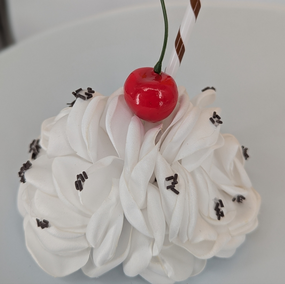 Whipcream Chocolate sprinkles Cherry cupcake food icecream costume adult Child🍒